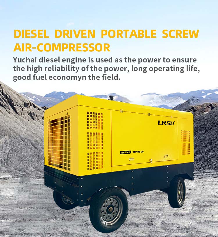 Diesel Driven Portable Screw Air-compressor