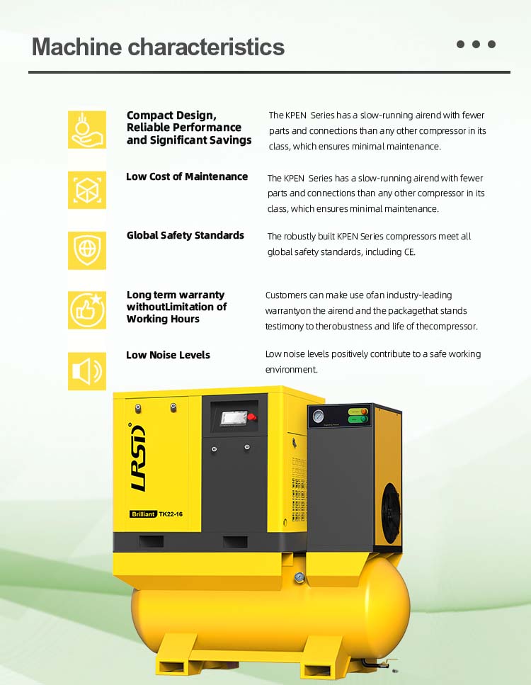 4 in 1 integratea air compressor for laser catter 22kw-30kw