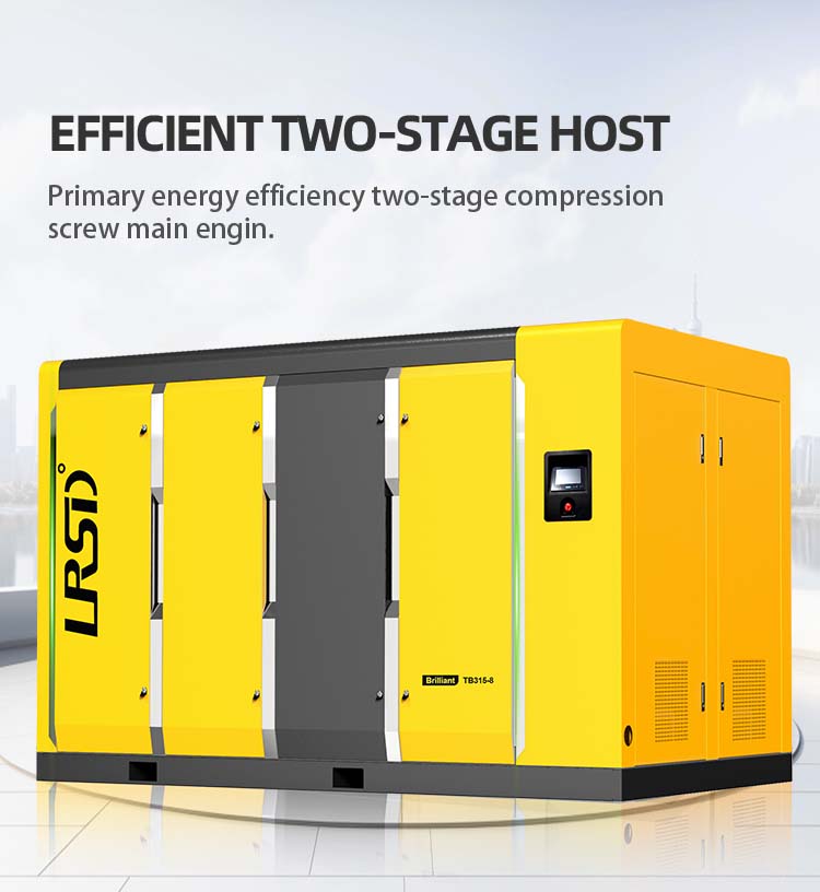 315kw two-stage compression screw air compressor