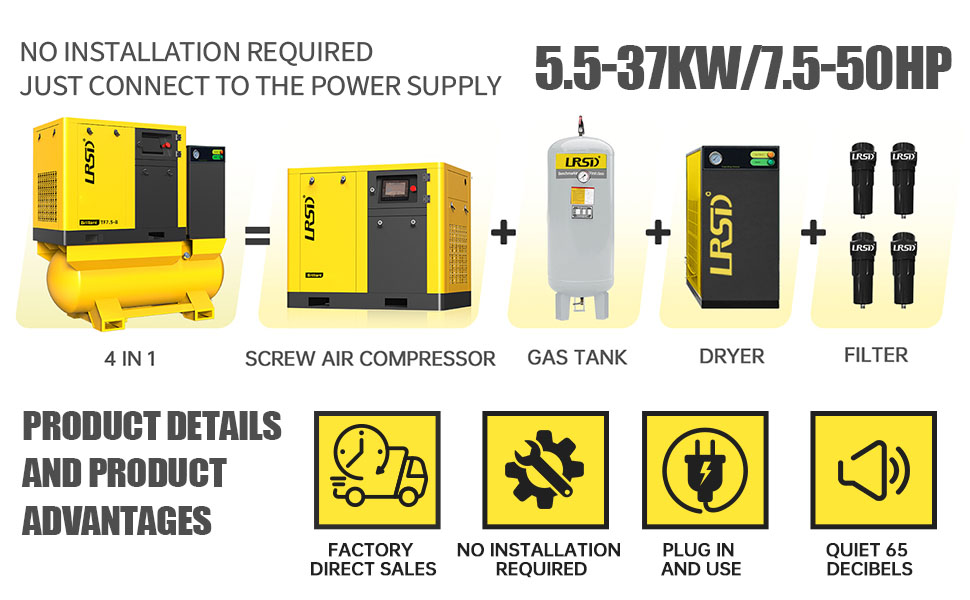 Four-in-One Screw Air Compressor: The Ultimate Air Source Solution for Laser Cutting Industry Efficiency