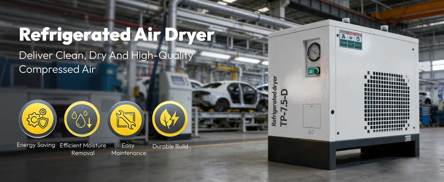 LRSD 53CFM REFRIGERATED COMPRESSED AIR DRYER, 7.5HP