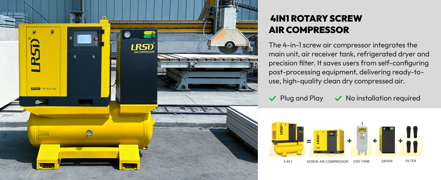 LRSD All-in-One Rotary Screw Air Compressor