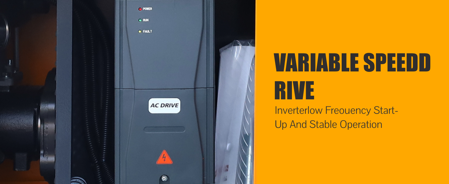 10 HP Rotary Screw Air Compressor VFD 230V Single Phase 38CFM 125PSI