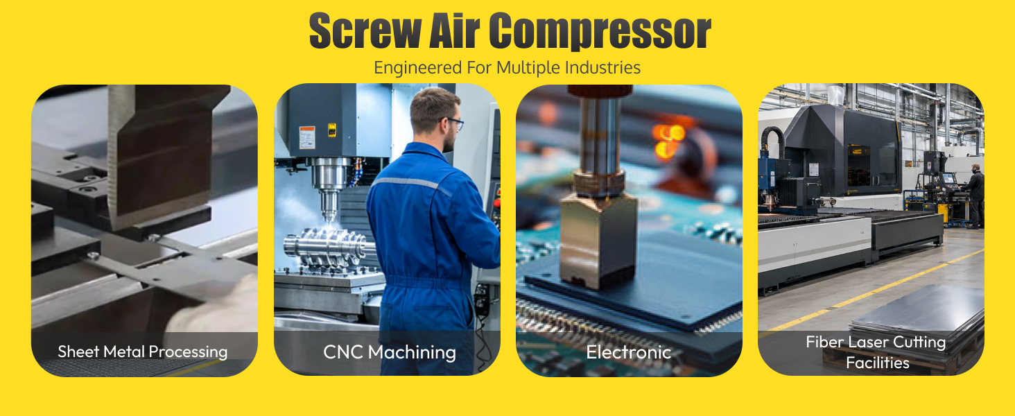20HP Combined Rotary Screw Air Compressor VSD with Dryer