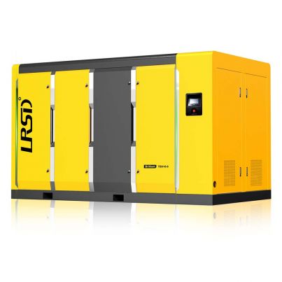 Double-stage compression permanent magnet variable frequency screw compressor