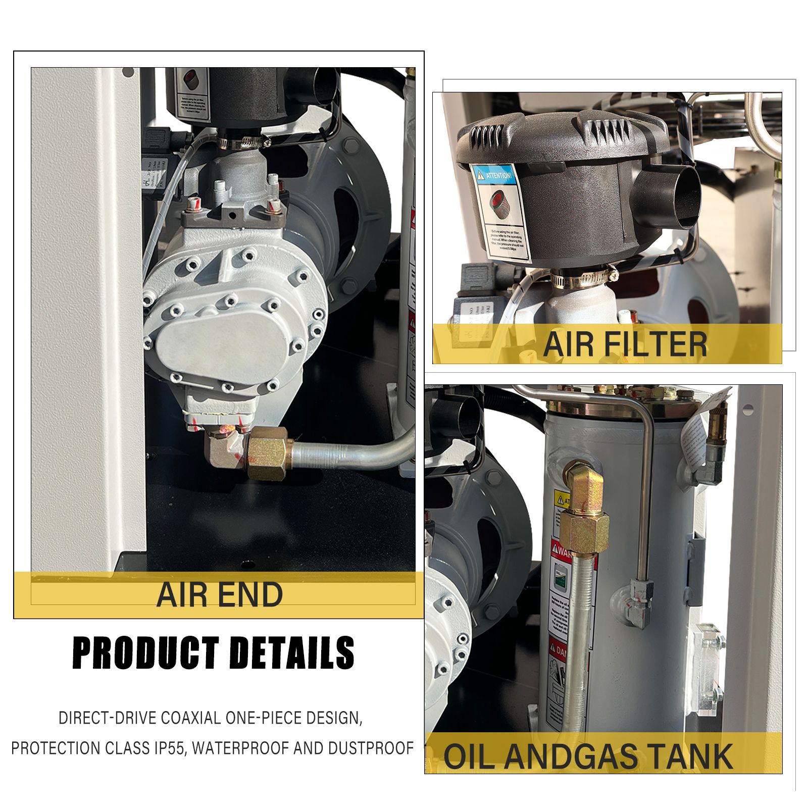 11KW 220V VSD Rotary Screw Air Compressor