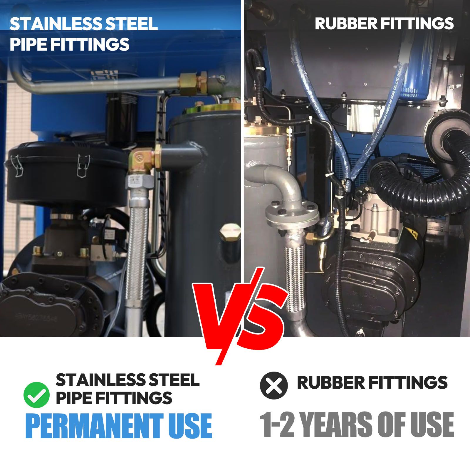 40HP Rotary Screw Air Compressor 230V/460V 3Ph 185CFM 125PSI Industry FREE SHIPPING