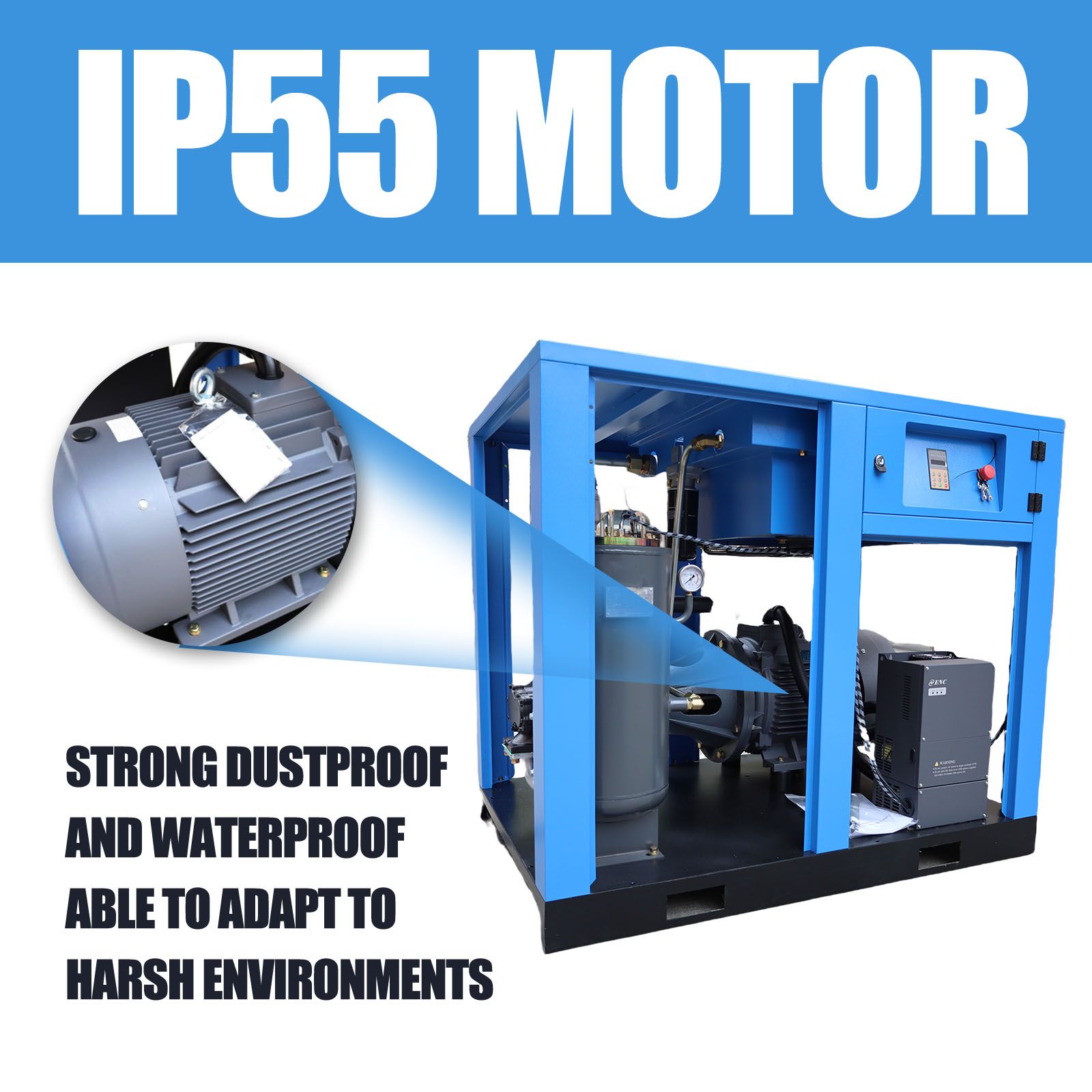 40HP Rotary Screw Air Compressor 230V/460V 3Ph 185CFM 125PSI Industry FREE SHIPPING