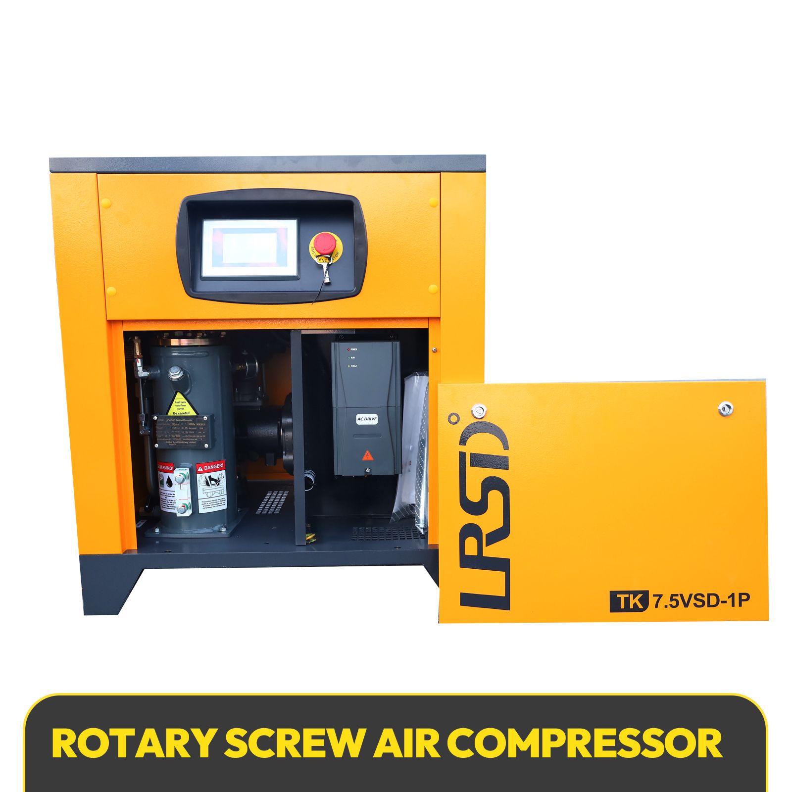 10 HP Rotary Screw Air Compressor VFD 230V Single Phase 38CFM 125PSI