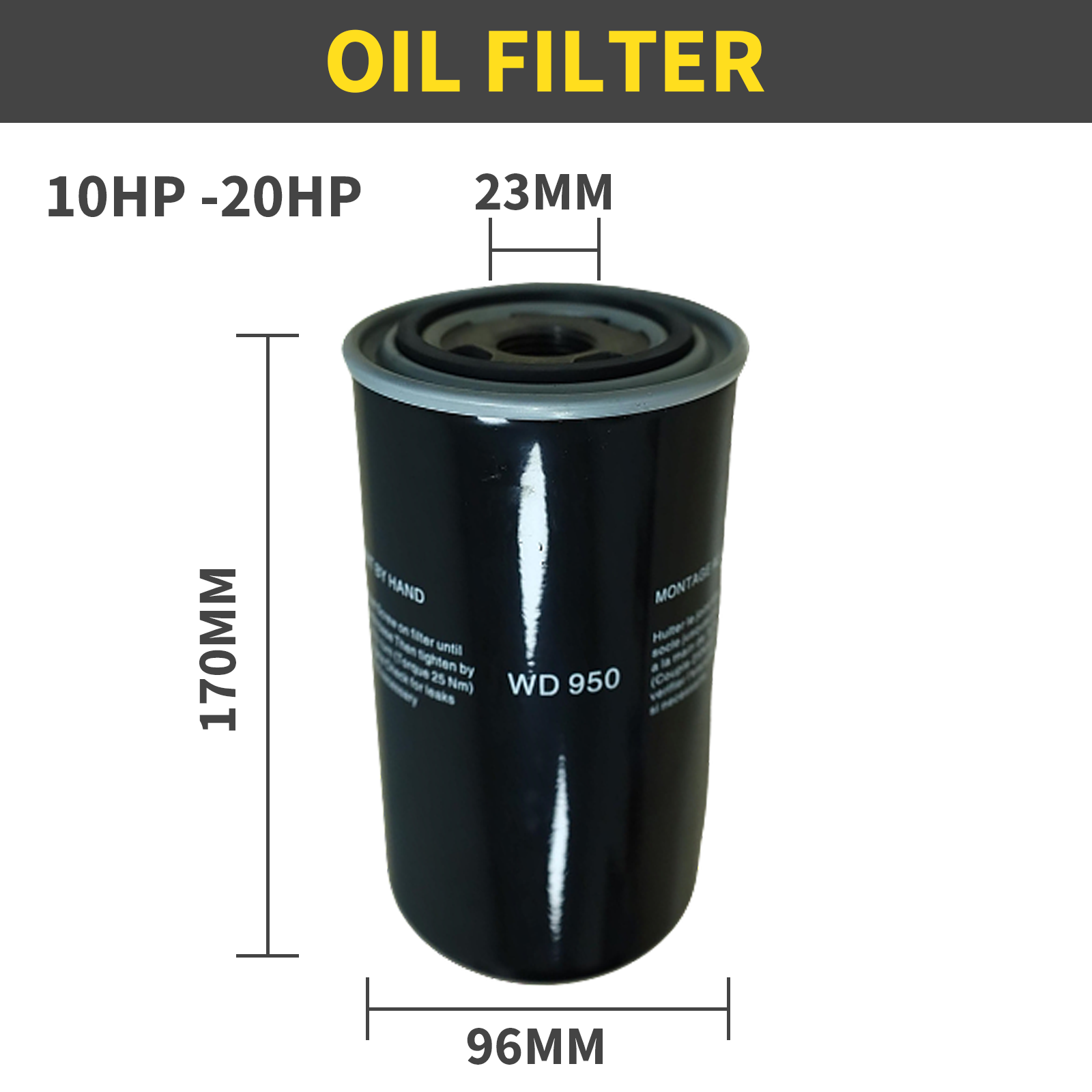 Maintenance Kit for 20HP Screw Air Compressor with Air Oil Filter Oil Separator