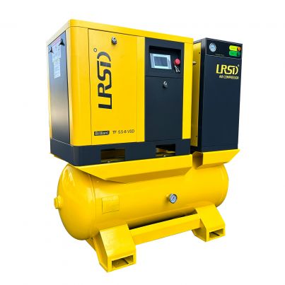 230V 3Phase 7.5 HP Rotary Screw Air Compressor W/80 Gallon Tank +Air Dryer 29cfm