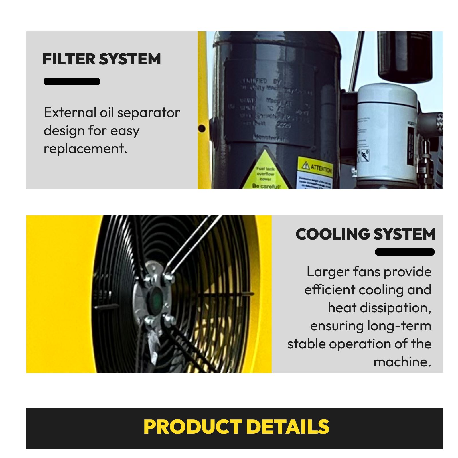 230V 3Phase 7.5 HP Rotary Screw Air Compressor W/80 Gallon Tank +Air Dryer 29cfm