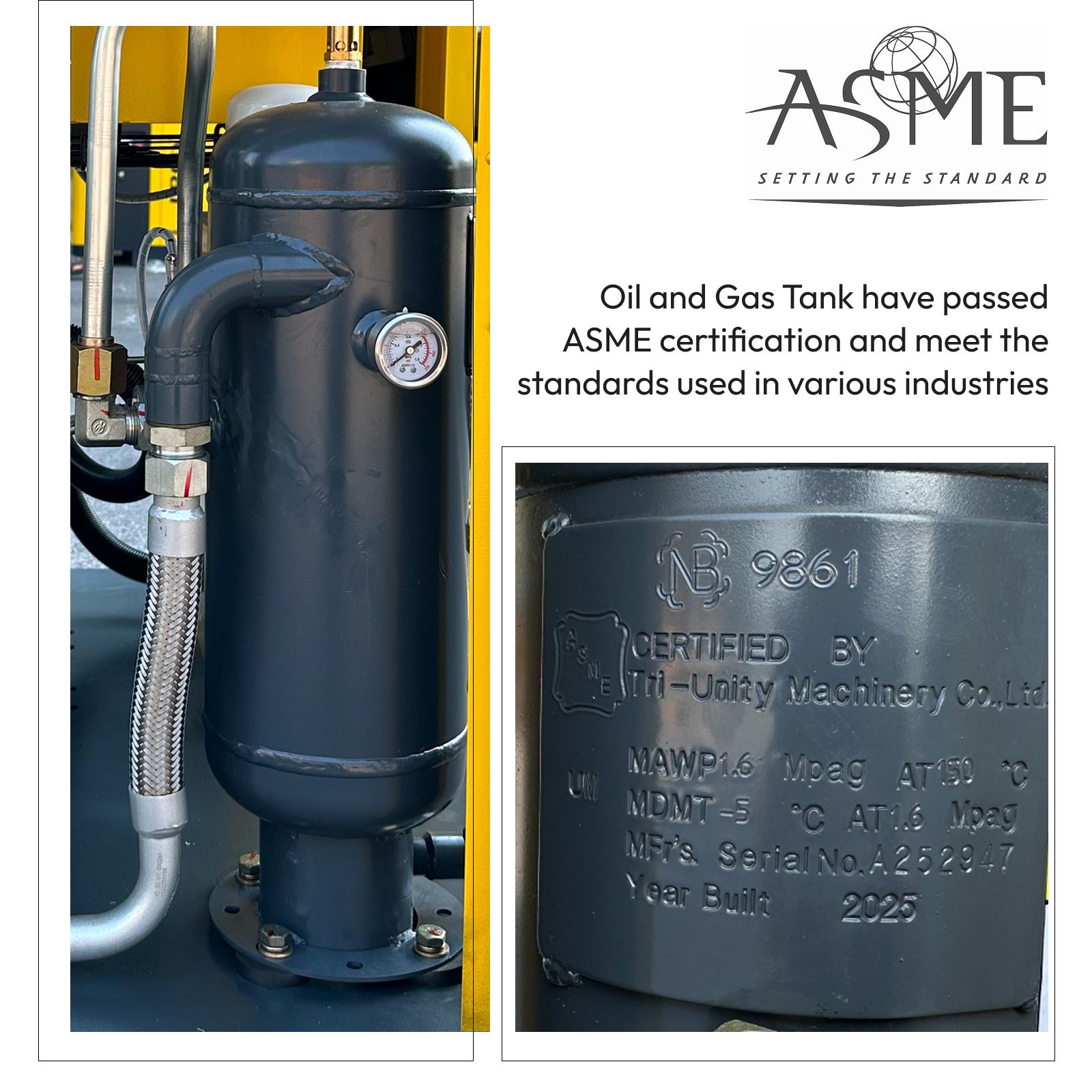 230V 3Phase 7.5 HP Rotary Screw Air Compressor W/80 Gallon Tank +Air Dryer 29cfm