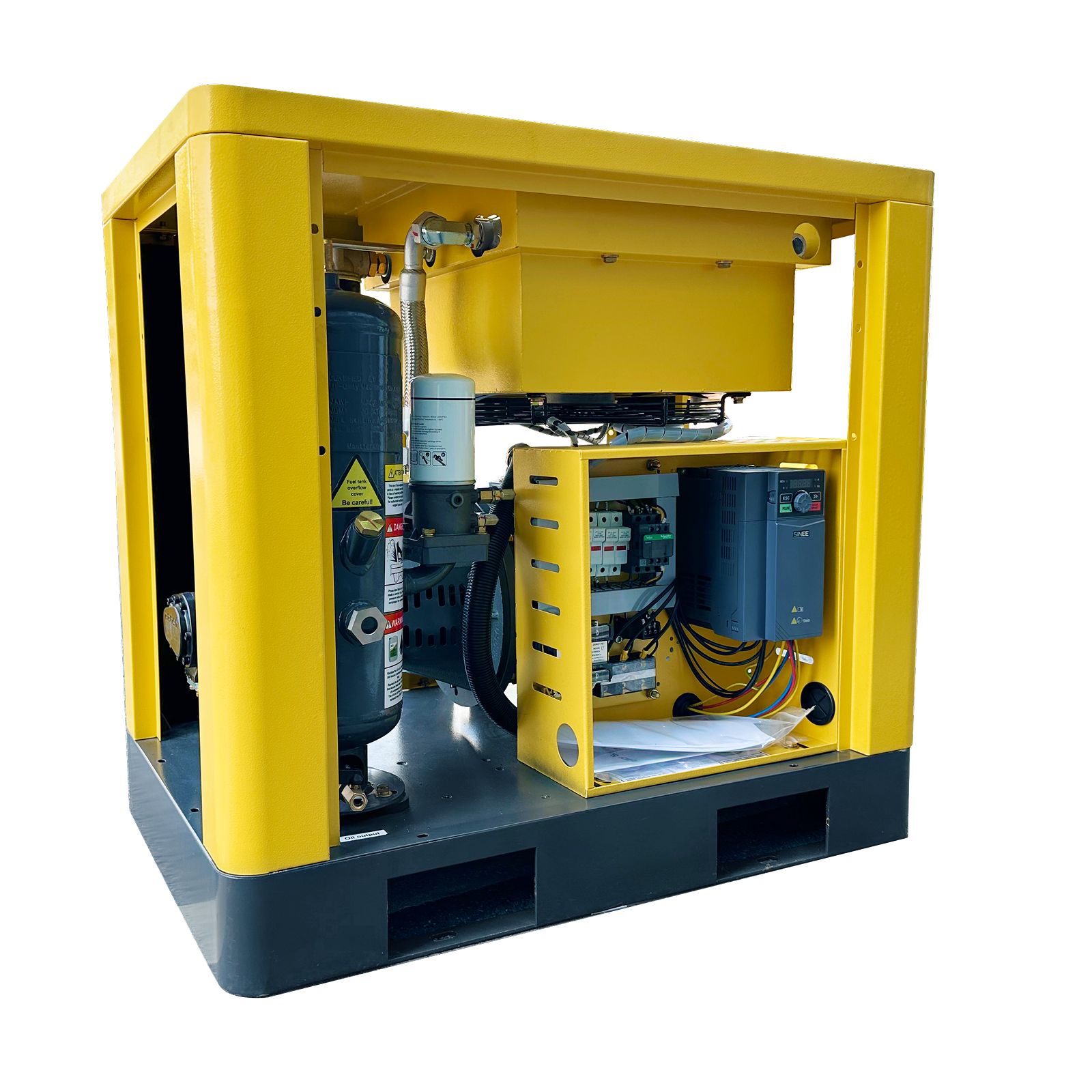 10 HP 460V Rotary Screw Air Compressor VFD 3 Phase 125 PSI 38 CFM