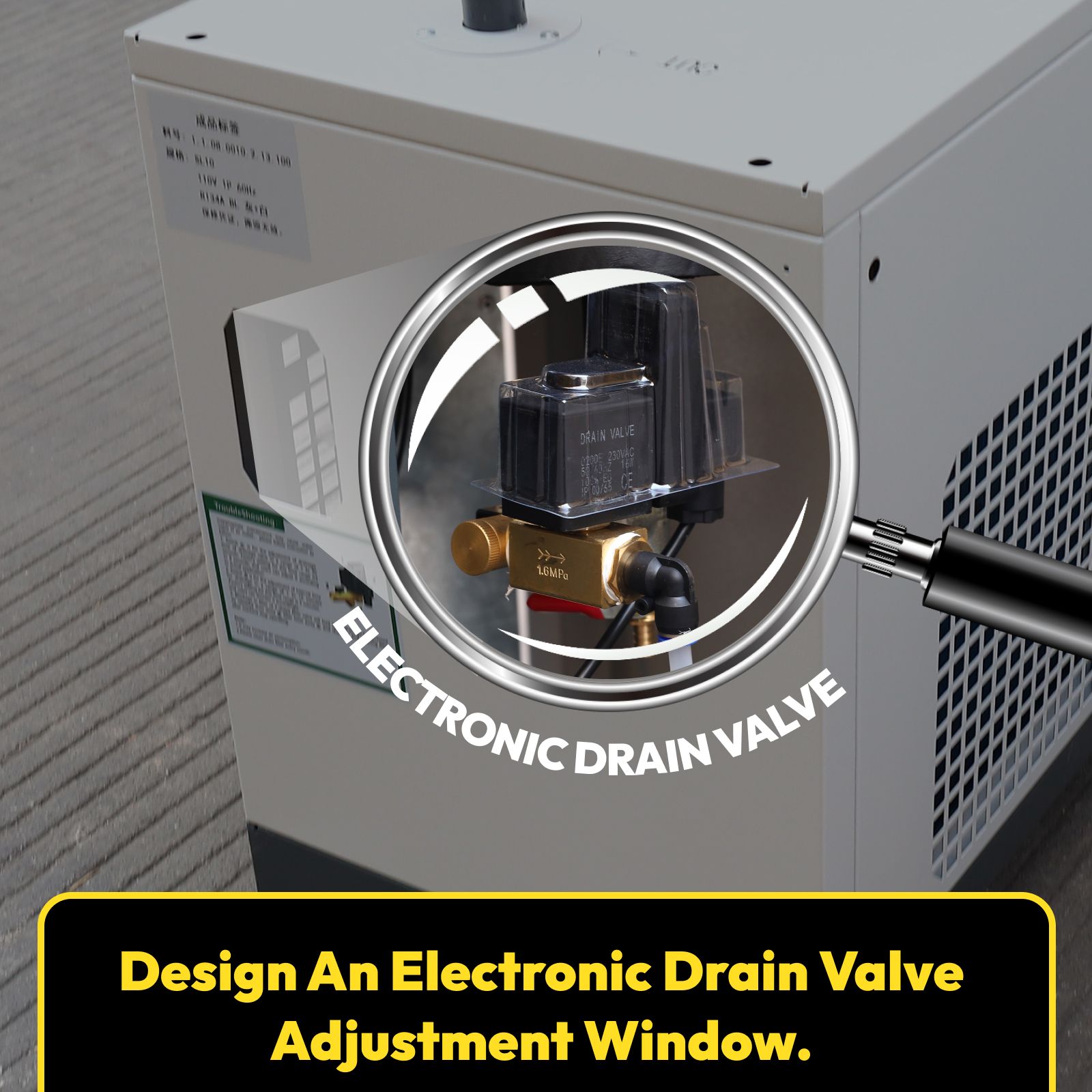 LRSD 53CFM REFRIGERATED COMPRESSED AIR DRYER, 7.5HP &10HP COMPRESSORS, 110V 60HZ