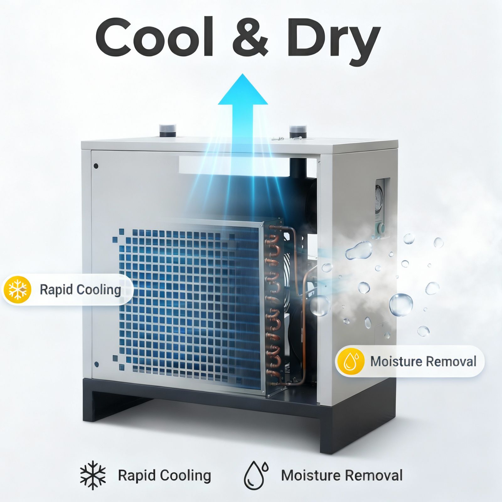 LRSD 53CFM REFRIGERATED COMPRESSED AIR DRYER, 7.5HP &10HP COMPRESSORS, 110V 60HZ