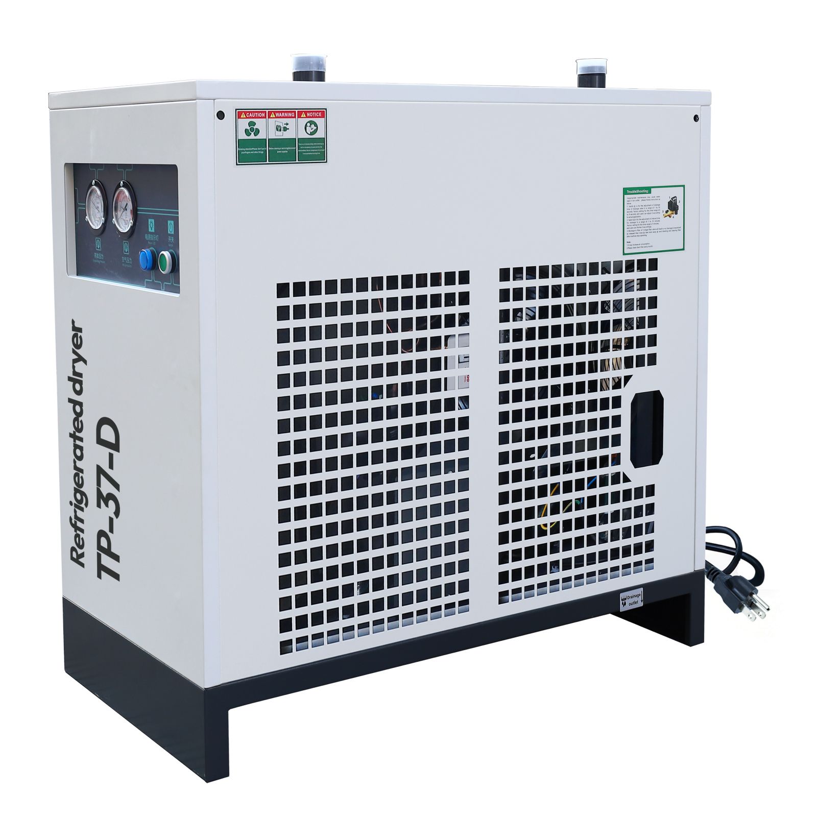 110V/60HZ Refrigerated Compressed Air Dryer System 230CFM for 50HP Air Compressor