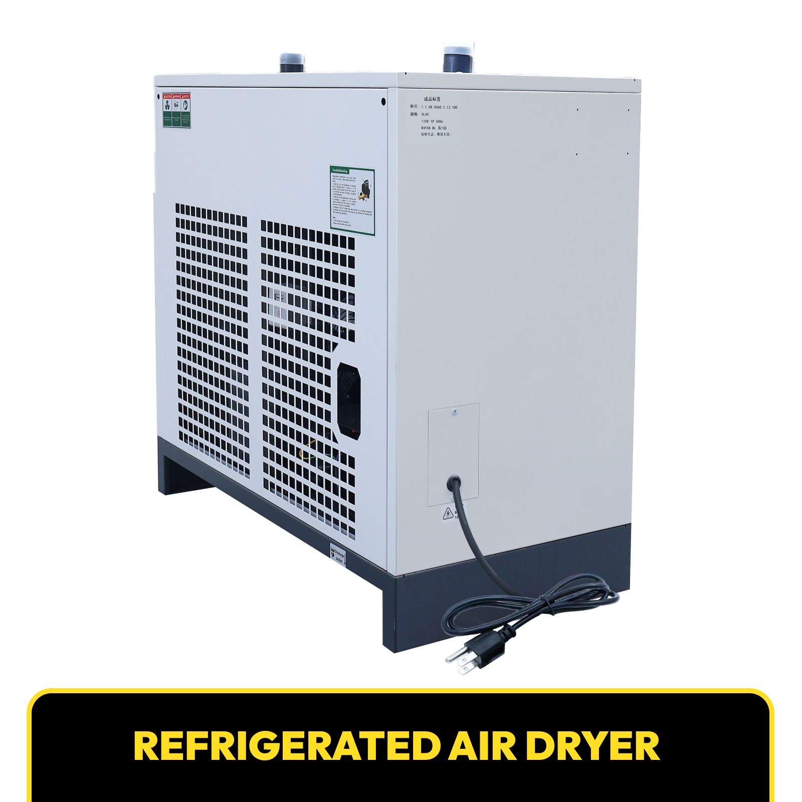 110V/60HZ Refrigerated Compressed Air Dryer System 230CFM for 50HP Air Compressor