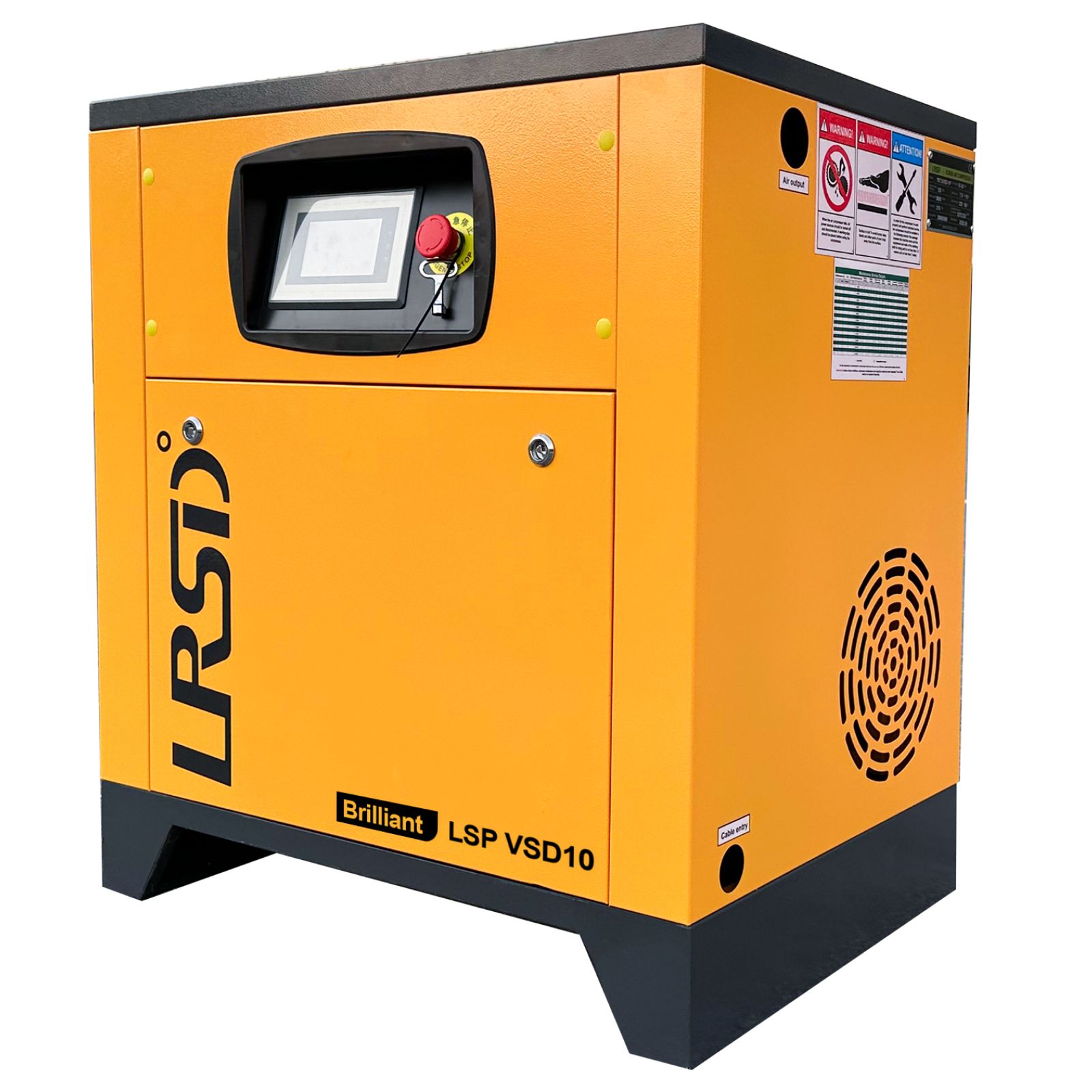 230V 1Phase 125psi 10HP VSD Rotary Screw Air Compressor 37.5 CFM 1HP (LSP VSD10)