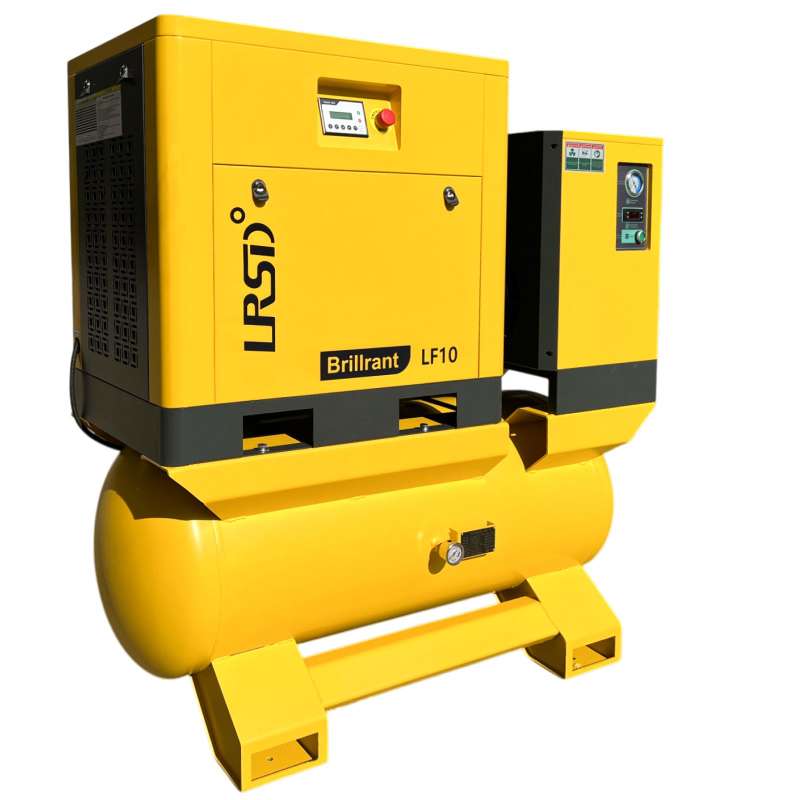 LRSD 4IN1 7.5 kW/10 hp, 460v/3 phase, 37 CFM with compressor, refrigerated dryer and 66-gallon air tank.（ LF10-460V）