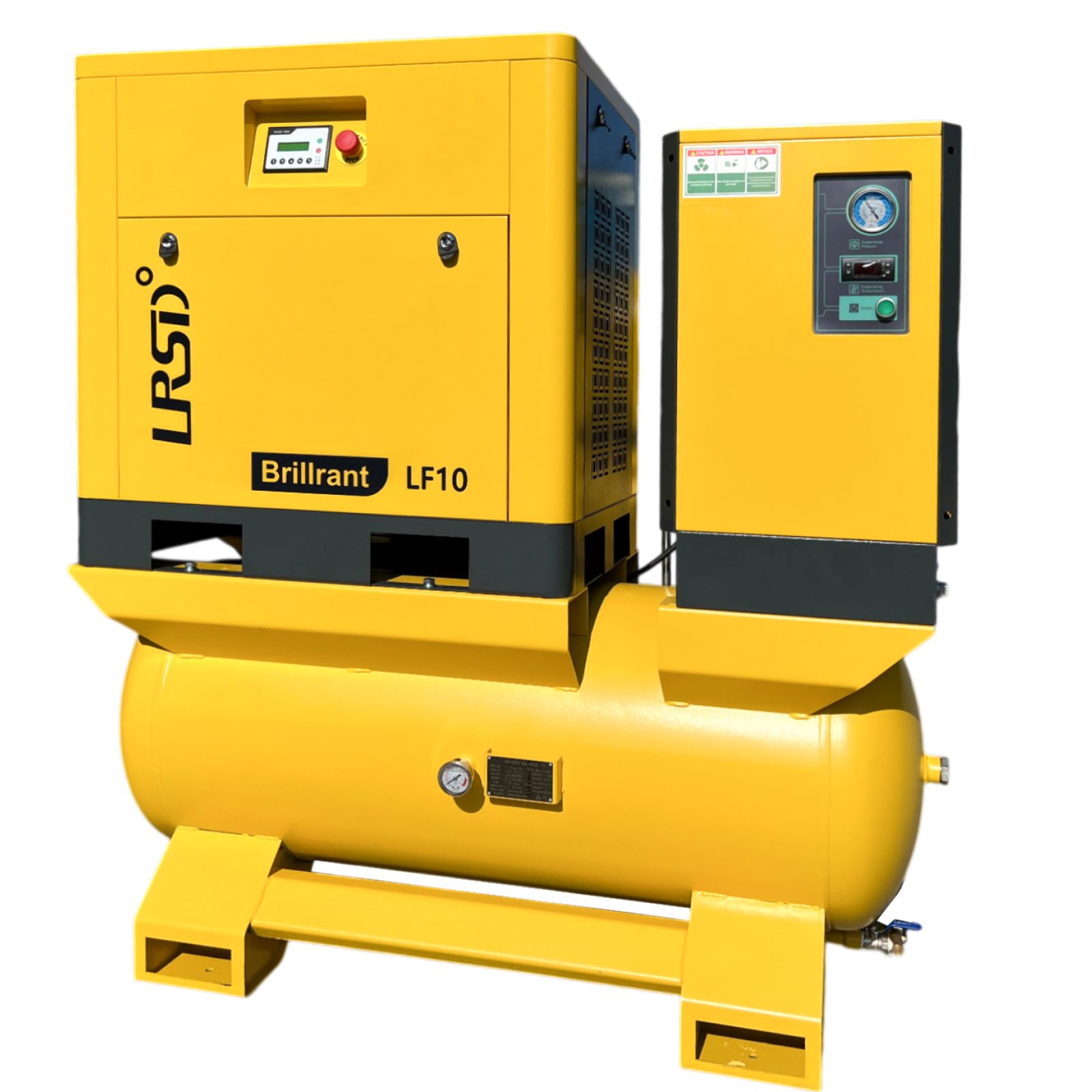 LRSD 4IN1 7.5 kW/10 hp, 460v/3 phase, 37 CFM with compressor, refrigerated dryer and 66-gallon air tank.（ LF10-460V）