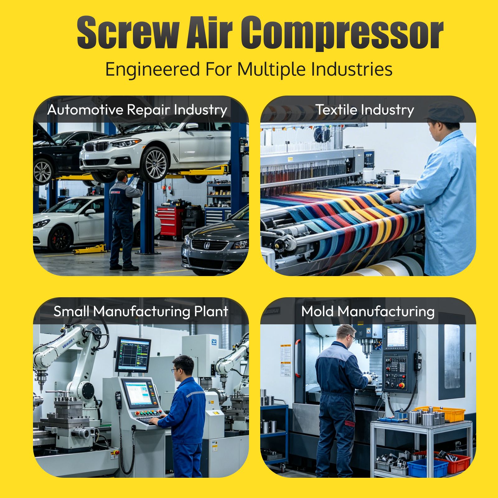 LSVSD 20 20HP Rotary Screw Air Compressor 75CFM 100-145PSI 230V