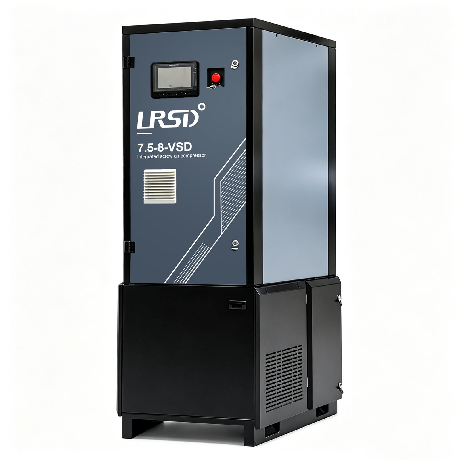 10HP Screw Air Compressor 4in1 230V/3Ph 37CFM 125psi with 32Gal GAS TANK & Air Dryer & FILTER Heavy Duty Air Compressed System ALL in One