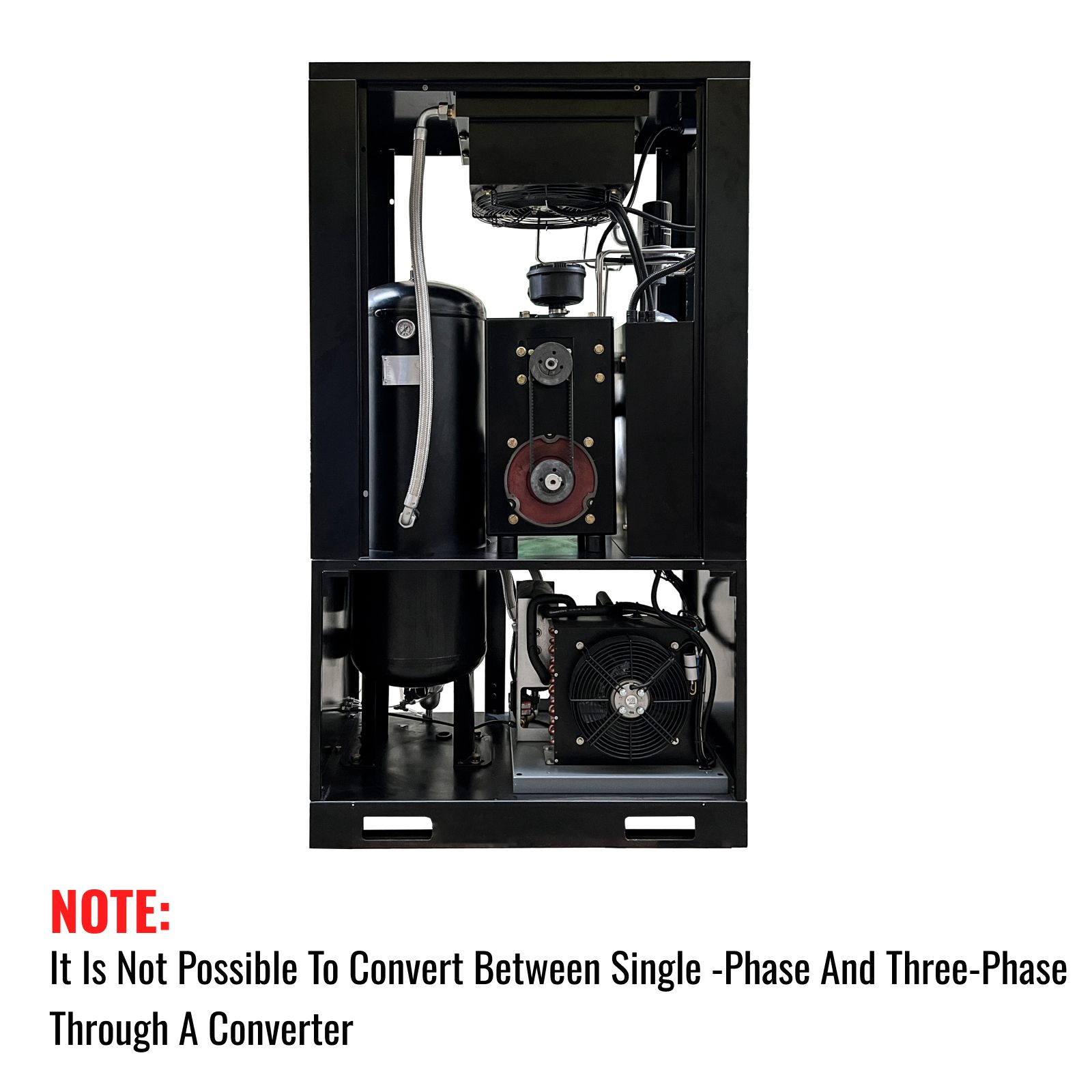 10HP Screw Air Compressor 4in1 230V/3Ph 37CFM 125psi with 32Gal GAS TANK & Air Dryer & FILTER Heavy Duty Air Compressed System ALL in One