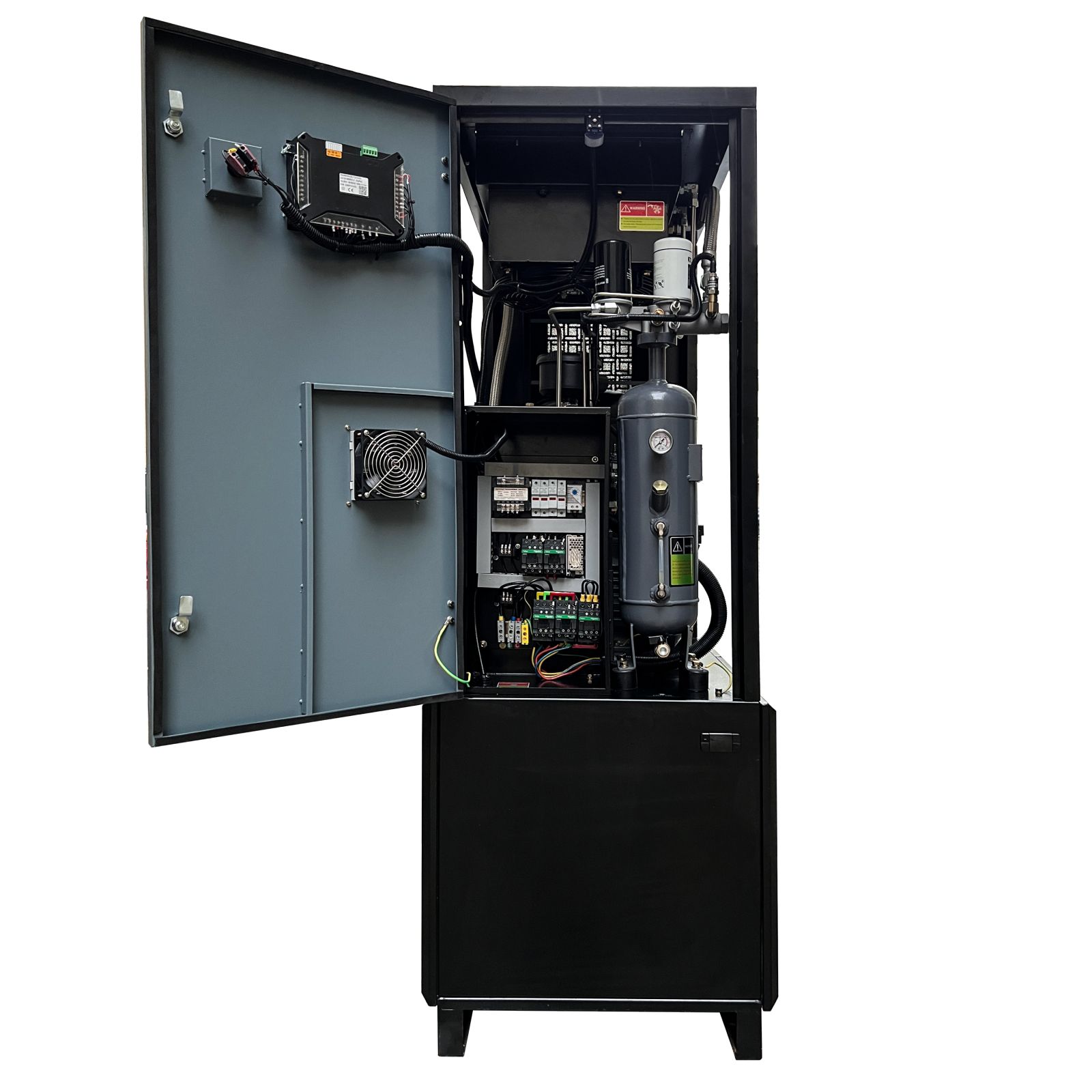 10HP Screw Air Compressor 4in1 230V/3Ph 37CFM 125psi with 32Gal GAS TANK & Air Dryer & FILTER Heavy Duty Air Compressed System ALL in One